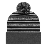 Cap America USA-Made Beanie RKL12 Striped Knit Cap with Cuff