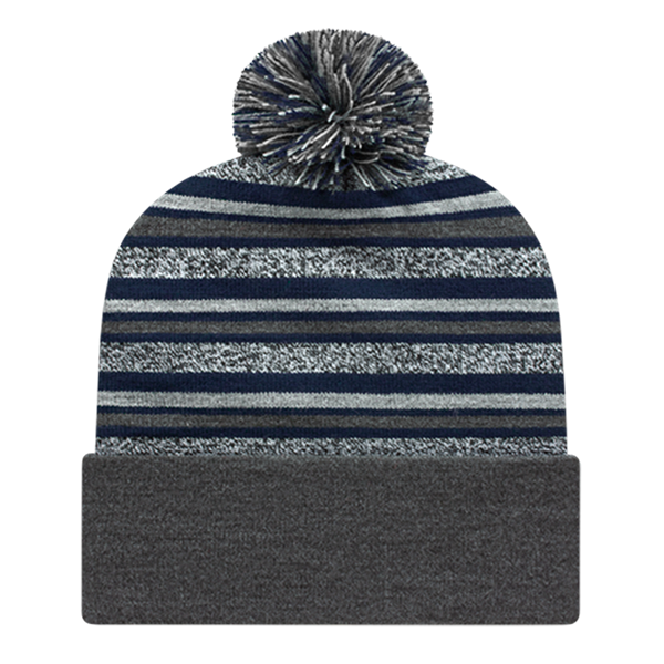 Cap America USA-Made Beanie RKL12 Striped Knit Cap with Cuff