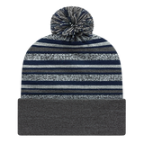 Cap America USA-Made Beanie RKL12 Striped Knit Cap with Cuff