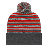 Cap America USA-Made Beanie RKL12 Striped Knit Cap with Cuff