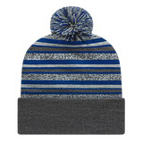 Cap America USA-Made Beanie RKL12 Striped Knit Cap with Cuff