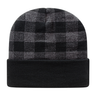 Cap America USA-Made Beanie RKP12 Plaid Knit Cap with Cuff