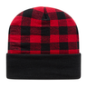 Cap America USA-Made Beanie RKP12 Plaid Knit Cap with Cuff