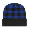 Cap America USA-Made Beanie RKP12 Plaid Knit Cap with Cuff