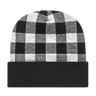 Cap America Plaid Knit Cap with Cuff RKP12