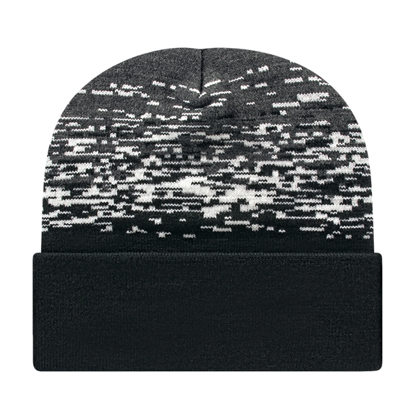 Cap America USA-Made Beanie RKS12 Static Pattern Knit Cap with Cuff