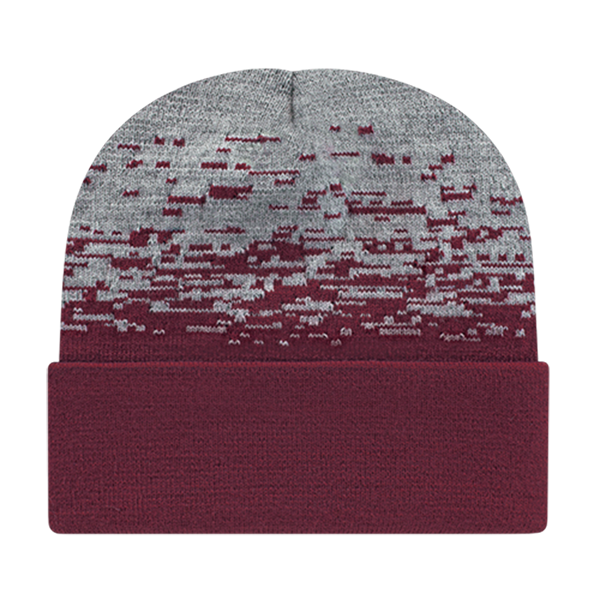 Cap America USA-Made Beanie RKS12 Static Pattern Knit Cap with Cuff