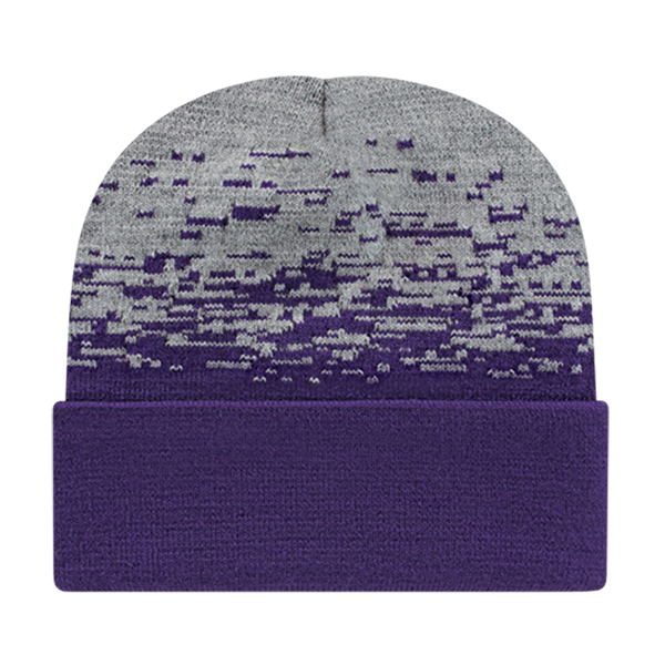 Cap America USA-Made Beanie RKS12 Static Pattern Knit Cap with Cuff