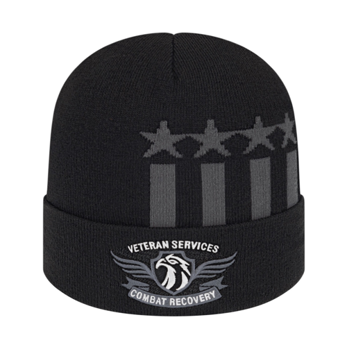 Cap America USA-Made Beanie RKSTAR12 Stars & Stripes Knit Cap with Cuff