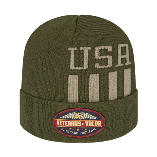 Cap America USA-Made Beanie RKUSA12 Patriotic Knit Cap with Cuff