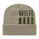 Cap America USA-Made Beanie RKUSA12 Patriotic Knit Cap with Cuff