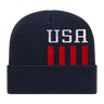 Cap America USA-Made Beanie RKUSA12 Patriotic Knit Cap with Cuff
