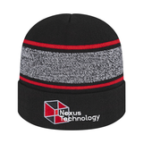 Cap America USA-Made Beanie RKV12 Variegated Striped Knit Cap with Cuff