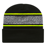 Cap America USA-Made Beanie RKV12 Variegated Striped Knit Cap with Cuff