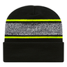 Cap America USA-Made Beanie RKV12 Variegated Striped Knit Cap with Cuff