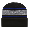 Cap America USA-Made Beanie RKV12 Variegated Striped Knit Cap with Cuff