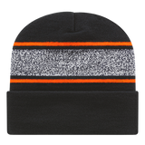Cap America USA-Made Beanie RKV12 Variegated Striped Knit Cap with Cuff