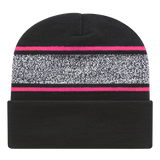 Cap America USA-Made Beanie RKV12 Variegated Striped Knit Cap with Cuff