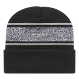 Cap America USA-Made Beanie RKV12 Variegated Striped Knit Cap with Cuff