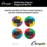 RHINO MAX 4-SQUARE PLAYGROUND BALL SET