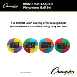 RHINO MAX 4-SQUARE PLAYGROUND BALL SET