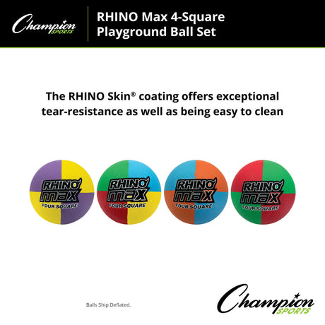 RHINO MAX 4-SQUARE PLAYGROUND BALL SET