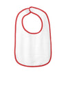 Rabbit Skins ™ Infant Contrast Trim Terry Bib. RS1003 - Rabbit Skins RS1003 Infant & Toddler Rabbit Skins Red OSFA