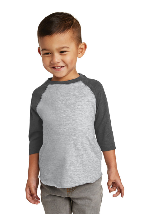 DISCONTINUED Rabbit Skins ™ Toddler Baseball Fine Jersey Tee. RS3330 - Rabbit Skins RS3330 Infant & Toddler Rabbit Skins Vintage Heather/ Vintage Smoke 2T