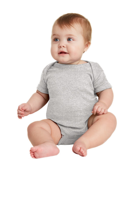 Rabbit Skins ™ Infant Short Sleeve Baby Rib Bodysuit. RS4400 - Rabbit Skins RS4400 Infant & Toddler Rabbit Skins Heather 06M