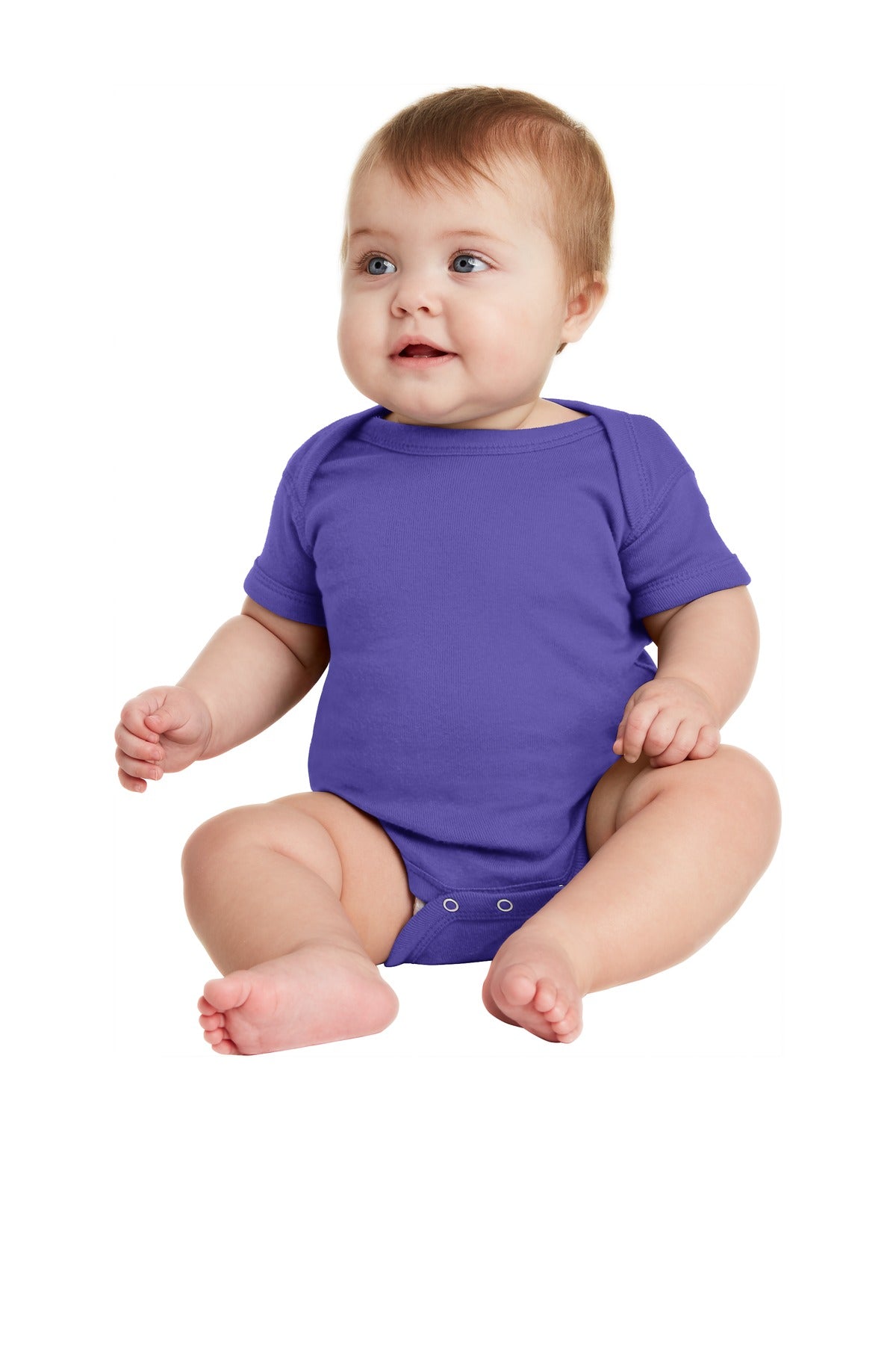 Rabbit Skins ™ Infant Short Sleeve Baby Rib Bodysuit. RS4400 - Rabbit Skins RS4400 Infant & Toddler Rabbit Skins