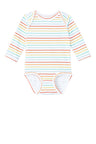 Rabbit Skins ™ Infant Long Sleeve Jersey Bodysuit RS4421 - Rabbit Skins RS4421 Infant & Toddler Rabbit Skins Rainbow Stripe 06M