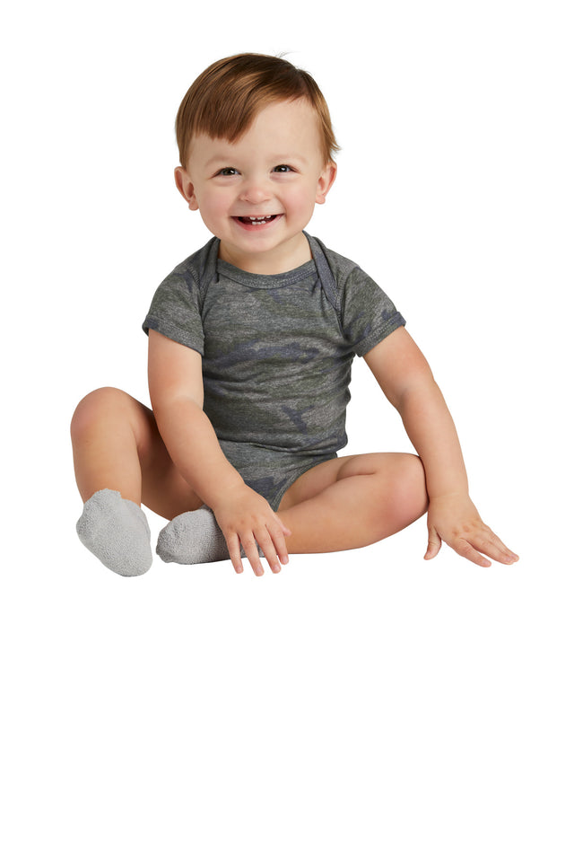 DISCONTINUED Rabbit Skins™ Infant Vintage Fine Jersey Bodysuit . RS4424 - Rabbit Skins RS4424 Infant & Toddler Rabbit Skins Vintage Camo 06M