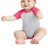 DISCONTINUED Rabbit Skins ™ Infant Baseball Fine Jersey Bodysuit. RS4430 - Rabbit Skins RS4430 Infant & Toddler Rabbit Skins Vintage Heather/ Vintage Hot Pink 06M