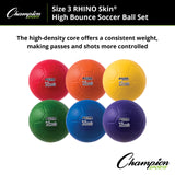 RHINO Skin RHINO SKIN HIGH BOUNCE SOCCER BALL SET SIZE 3