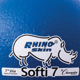RHINO Skin 7" RHINO SKIN SOFTI LOW BOUNCE FOAM BALL, BLUE