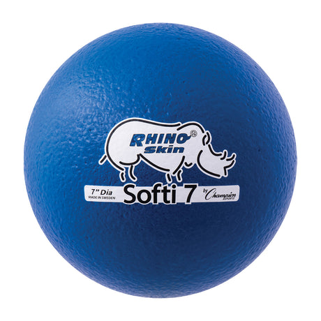 7" RHINO SKIN SOFTI LOW BOUNCE FOAM BALL, BLUE