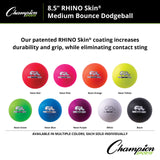 8.5" RHINO SKIN MEDIUM BOUNCE DODGEBALL BLACK