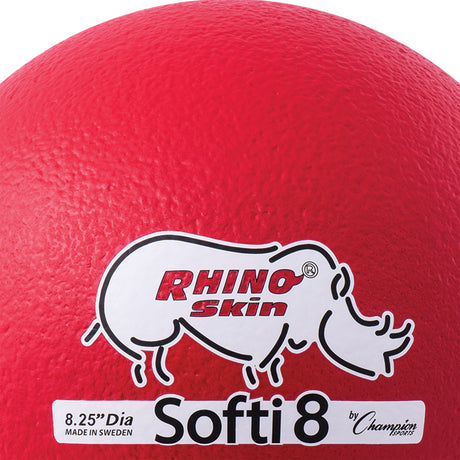 RHINO Skin 8.25" RHINO SKIN LOW BOUNCE SOFTI FOAM BALL, RED