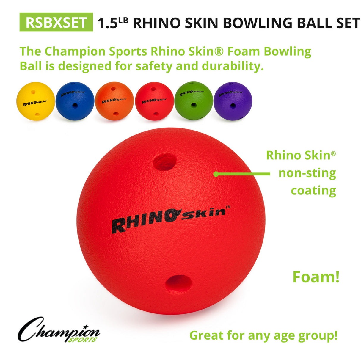 1.5 LB RHINO SKIN BOWLING BALL SINGLE IN ORANGE