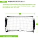 RHINO Flex RHINO FLEX PORTABLE SOCCER GOAL 3' X 5'