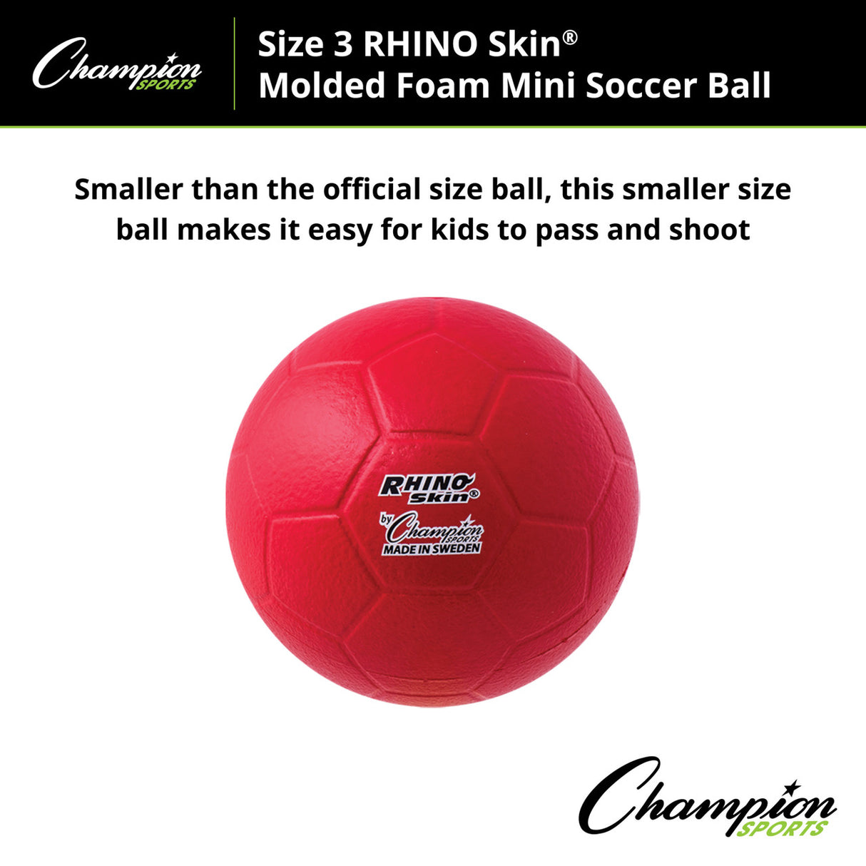 RHINO Skin RHINO SKIN MOLDED SOCCER BALL 8" D
