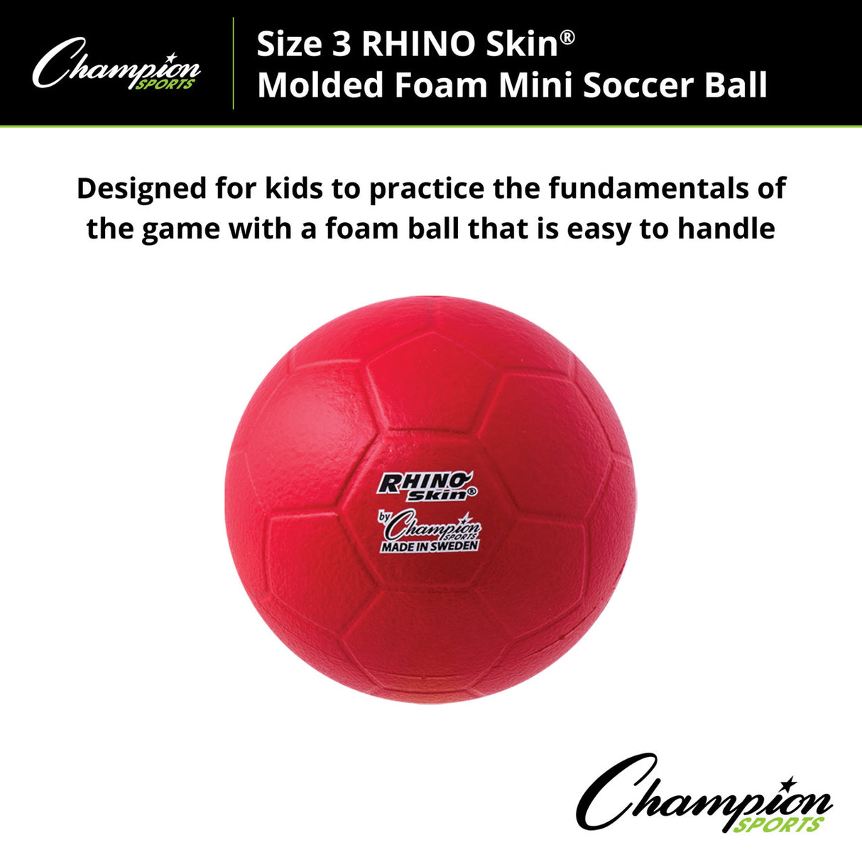 RHINO Skin RHINO SKIN MOLDED SOCCER BALL 8" D