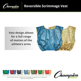 REVERSIBLE SCRIMMAGE VEST, ADULT BLUE/GREEN