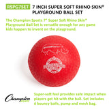 RHINO Skin 7" SOFT RHINO SKIN PLAYGROUND BALL SET