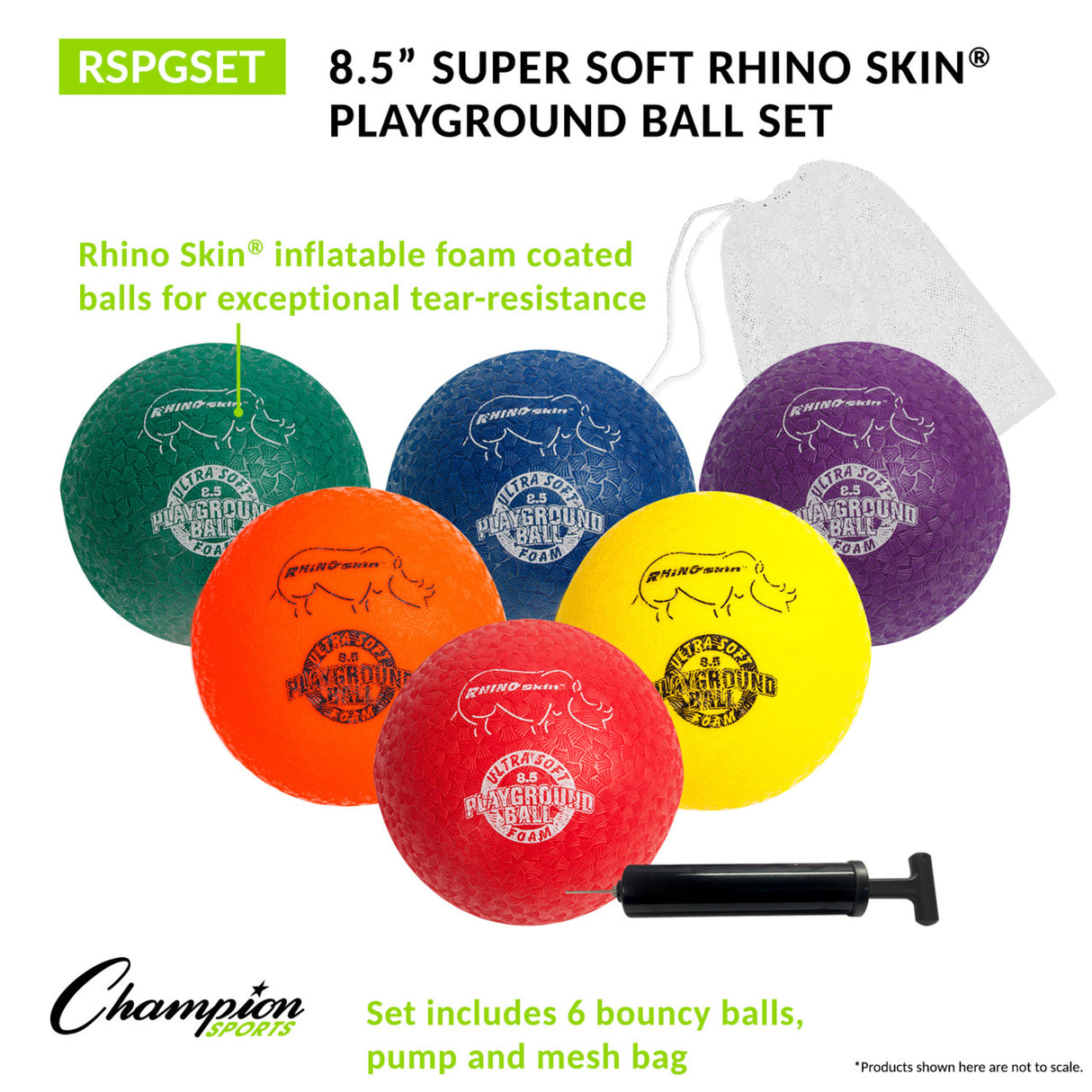 RHINO Skin 8.5" SOFT RHINO SKIN PLAYGROUND BALL SET