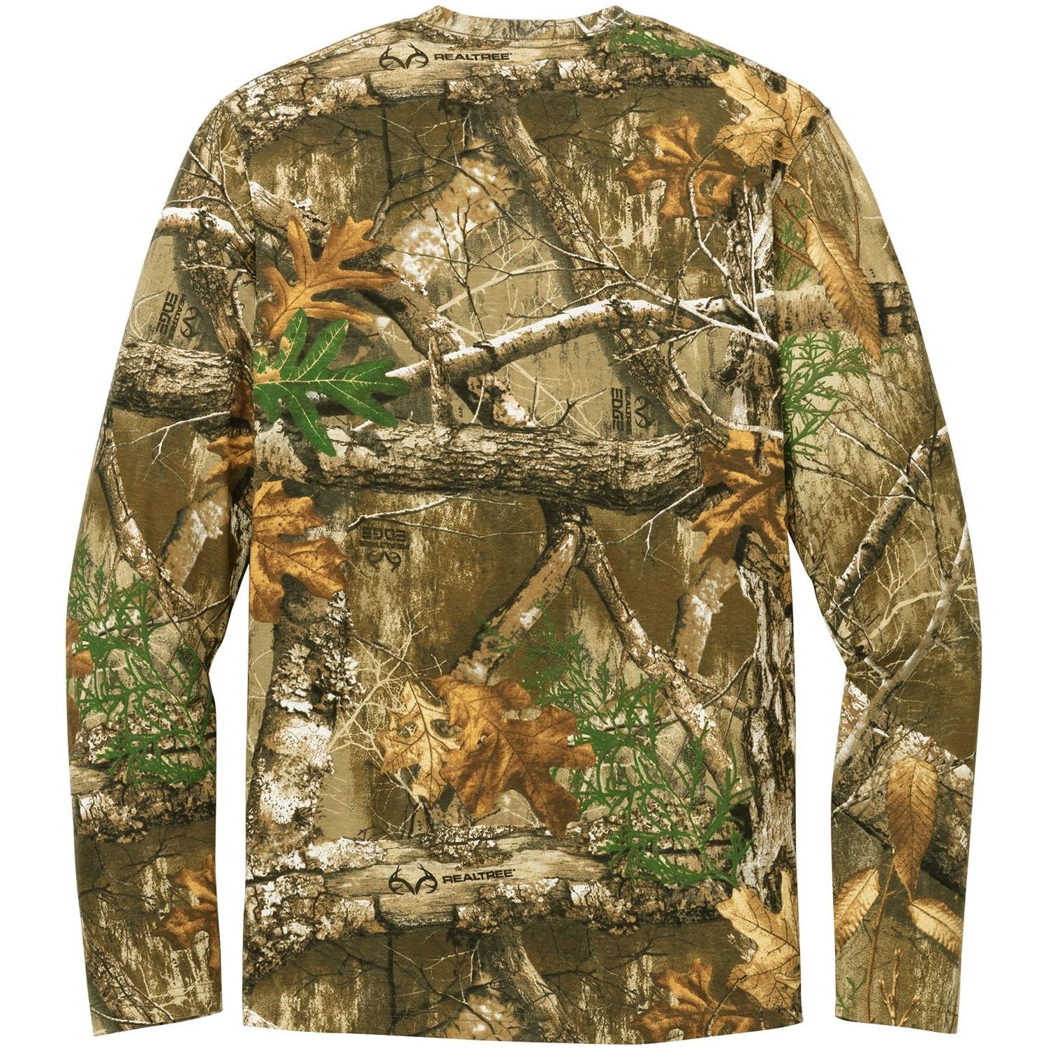 Realtree Long Sleeve Explorer 100% Cotton Camo T-Shirt with Pocket Joe's USA