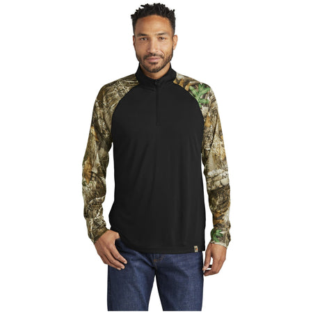 Russell Outdoors ™ Realtree ® Colorblock Performance 1/4-Zip RU152 - Russell Outdoors RU152 Sweatshirts/Fleece Russell Outdoors Black/ Realtree Edge XS