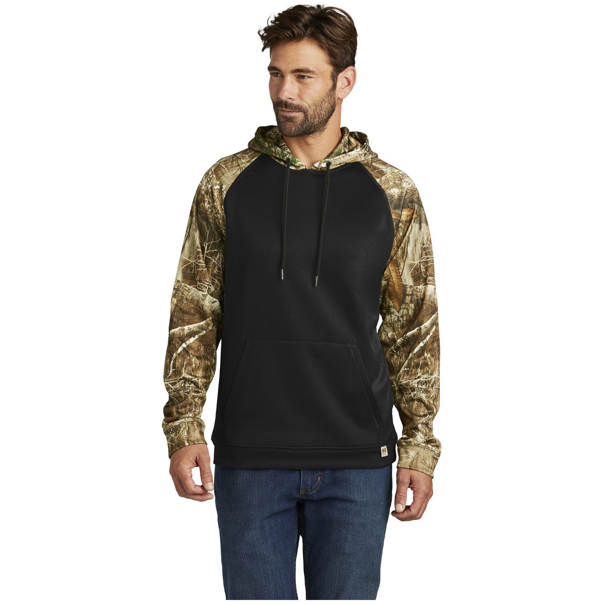 Russell Outdoors ™ Realtree ® Performance Colorblock Pullover Hoodie RU451 - Russell Outdoors RU451 Sweatshirts/Fleece Russell Outdoors Black/ Realtree Edge XS