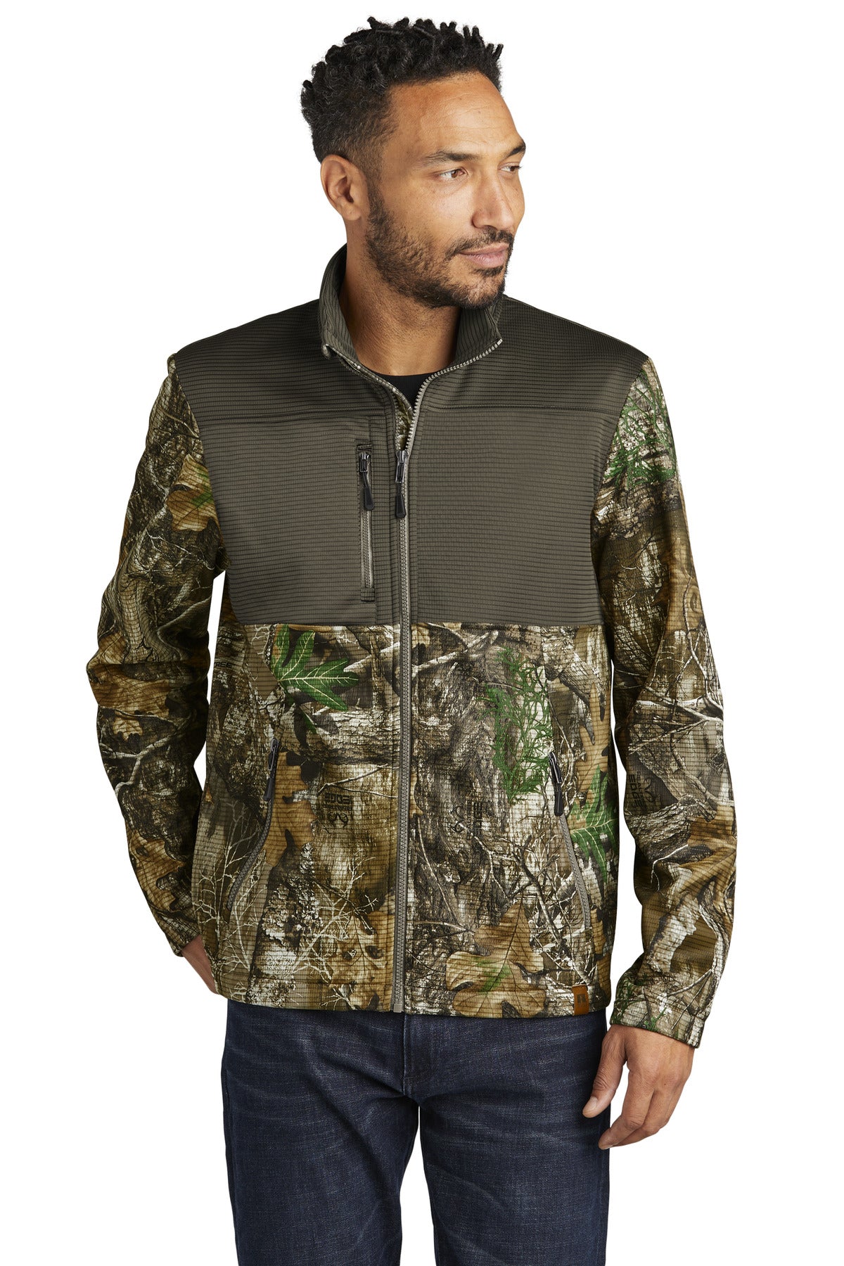 Russell Outdoors ™ Realtree ® Atlas Colorblock Soft Shell RU601 - Russell Outdoors RU601 Outerwear Russell Outdoors Cargo Brown/ Realtree Edge XS