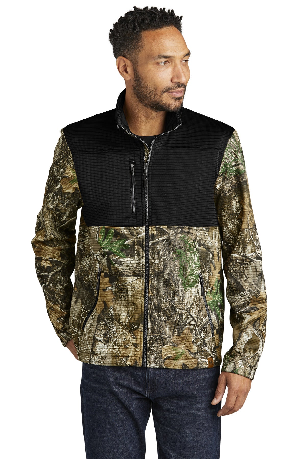 Russell Outdoors ™ Realtree ® Atlas Colorblock Soft Shell RU601 - Russell Outdoors RU601 Outerwear Russell Outdoors Deep Black/ Realtree Edge XS